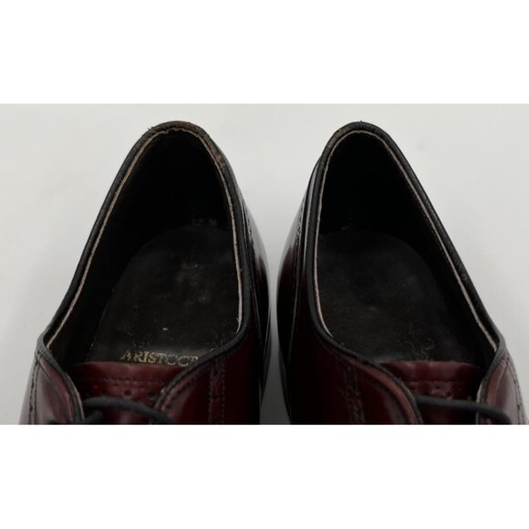 Vintage Johnston & Murphy Aristocraft Oxblood Shell Cordovan Wingtip Shoes 12AAA - Picture 9 of 12